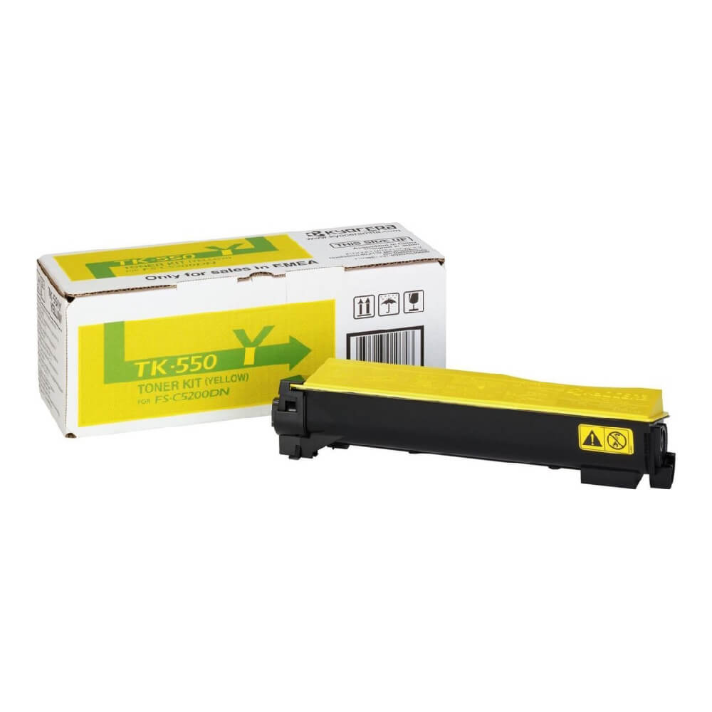 Оригинальный лазерный тонер-картридж Kyocera TK-550Y (TK-550Y) 1T02HMAEU0 для Kyocera FS-C5200DN, желтый, 5000 страниц Оригинальный лазерный тонер-картридж Kyocera TK-550Y (TK-550Y) 1T02HMAEU0 для Kyocera FS-C5200DN, желтый, 5000 страниц