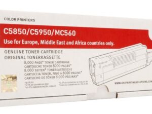 Оригинальный лазерный тонер-картридж Oki 43865744/43865724 для Oki C5850/ 5950/ MC560, черный, 8000 страниц