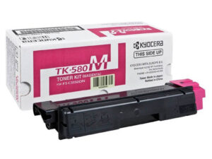 Оригинальный лазерный тонер-картридж Kyocera TK-580M (TK580M) 1T02KTBNL0 для Kyocera FS-C5150DN, пурпурный, 2800 страниц