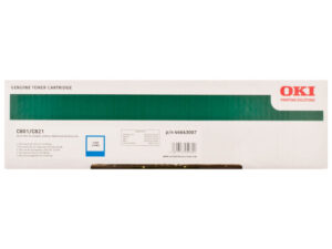 Оригинальный лазерный картридж Oki 44643007/44643003 для Oki C801/821, голубой, 7300 страниц