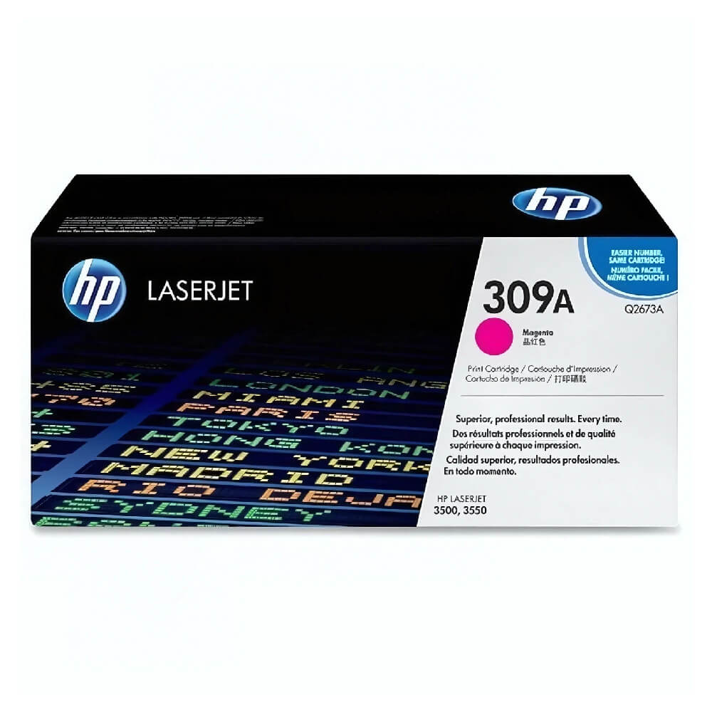 Оригинальный лазерный картридж HP 309A Q2673A для HP Color LaserJet 3500/ 3550/ 3550n, пурпурный, 4000 страниц Оригинальный лазерный картридж HP 309A Q2673A для HP Color LaserJet 3500/ 3550/ 3550n, пурпурный, 4000 страниц