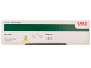 Оригинальный лазерный картридж Oki 44643005/44643001 для Oki C801/821, желтый, 7300 страниц