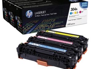 Оригинальный лазерный картридж HP №304A CF372AM (CC531A+CC532A+CC533A) для HP CLJ CP2025/ CM2320/ CM2320fxi/ CM2320nf/ CP2025dn/ CP2025n, трехцветный, 3*2800 страниц