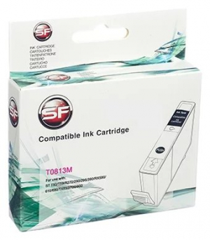 Совместимый струйный картридж SuperFine Epson T0813 ST T50/T59/R270/290/295/390/RX590/610/690/TX650/700/800 Magenta Совместимый струйный картридж SuperFine Epson T0813 ST T50/T59/R270/290/295/390/RX590/610/690/TX650/700/800 Magenta