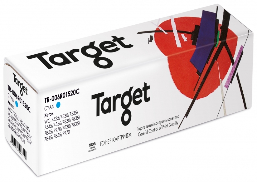 Тонер-картридж TARGET совместимый Xerox 006R01520 Cyan для WC 7525/7530/7535/7545/7556/7830/7835/7855/7970/7830/7835/7845/7855/7970, 15k Тонер-картридж TARGET совместимый Xerox 006R01520 Cyan для WC 7525/7530/7535/7545/7556/7830/7835/7855/7970/7830/7835/7845/7855/7970, 15k