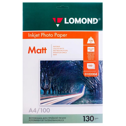 0102004 Фотобумага LOMOND Двусторонняя Матовая/Матовая A4/130/100л. 0102004 Фотобумага LOMOND Двусторонняя Матовая/Матовая A4/130/100л.