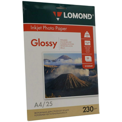 0102049 Фотобумага LOMOND Односторонняя Глянцевая, 230г/м2, A4 (21X29,7см) 25л. для струйной печати 0102049 Фотобумага LOMOND Односторонняя Глянцевая, 230г/м2, A4 (21X29,7см) 25л. для струйной печати
