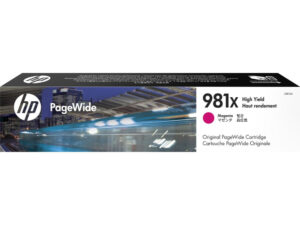 Оригинальный струйный картридж HP 981X L0R10A для HP PageWide Enterprise Color 556dn/ 556xh/ 586dn/ 586f/ 586z, пурпурный, 10000 страниц