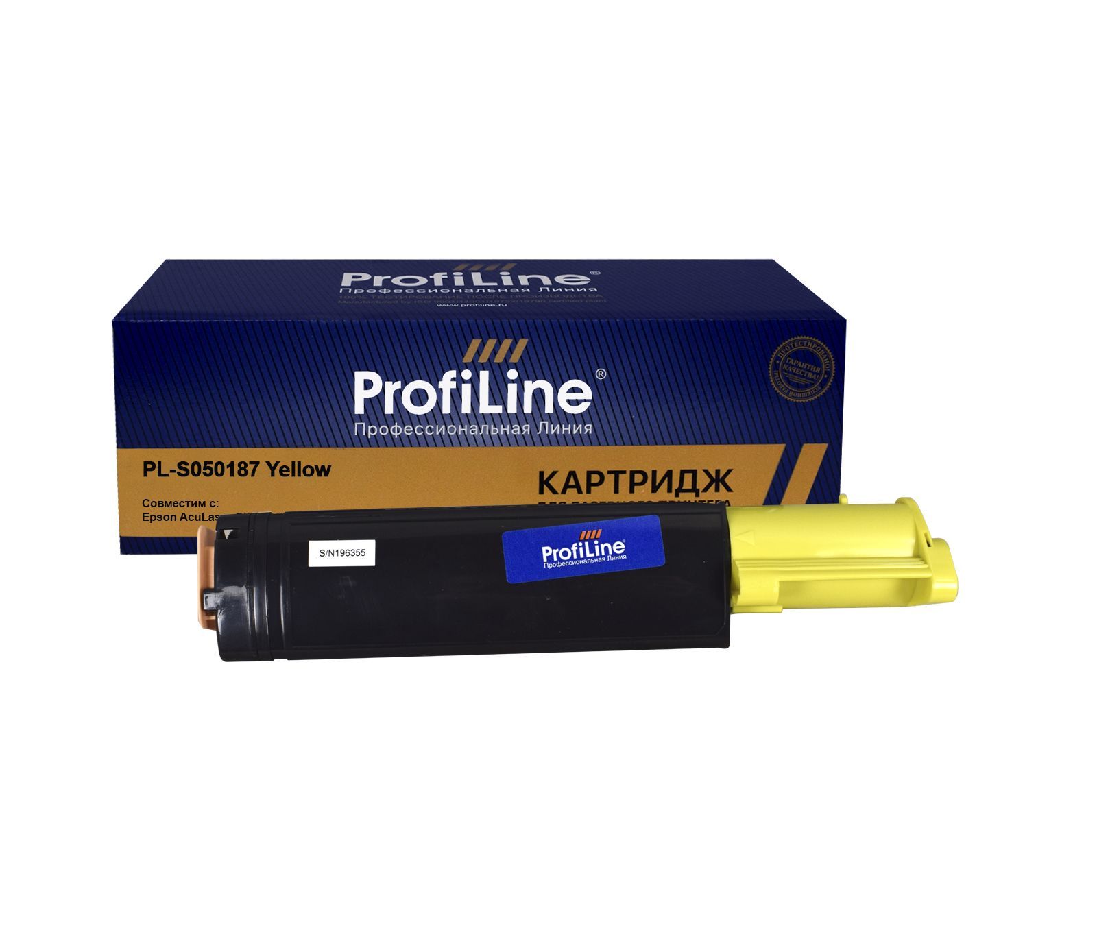 Картридж совместимый PL-S050187 для принтеров Epson AcuLaser CX11/C1100 Yellow 4000 копий ProfiLine Картридж совместимый PL-S050187 для принтеров Epson AcuLaser CX11/C1100 Yellow 4000 копий ProfiLine