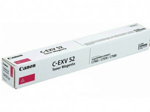 Оригинальный тонер-картридж Canon C-EXV52 M 1000C002 для Canon imageRUNNER ADVANCE DX C7765i/C7770i/C7780i/C7565i/C7570i/C7580, пурпурный, 66 500 страниц