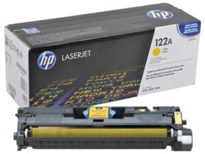 Оригинальный лазерный картридж HP 122A Q3962A для HP Color LJ 2550L/ 2550LN/ 2550N/ 2800/ 2820/ 2840, желтый, 4000 страниц