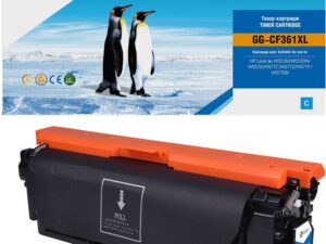 Совместимый лазерный картридж G&G GG-CF361XL для HP Color LaserJet Enterprise Flow MFP M577c, Color LaserJet Enterprise Flow MFP M577z, Color LaserJet Enterprise M552dn, Color LaserJet Enterprise M553dh, и др.