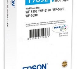 Оригинальный лазерный картридж Epson T7892 (C13T789240) для WorkForce Pro WF-5110DW, WorkForce Pro WF-5190DW, WorkForce Pro WF-5620DWF, WorkForce Pro WF-5690DWF